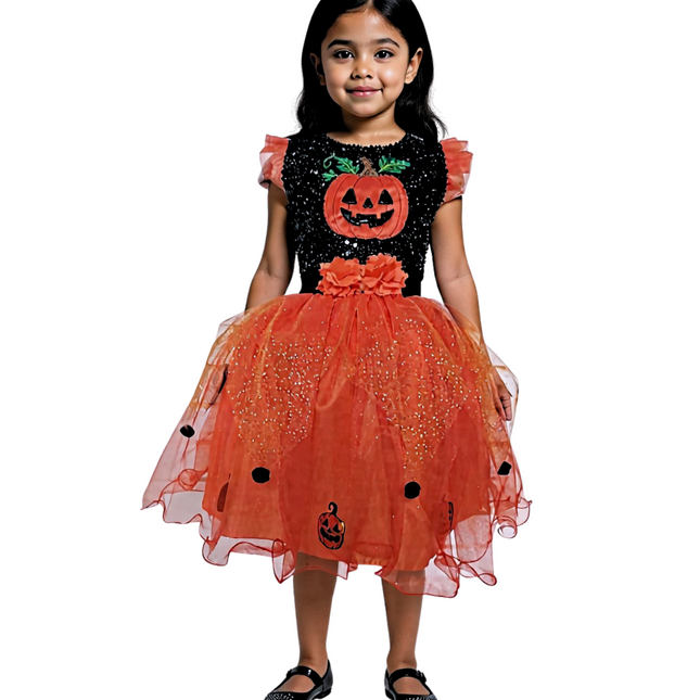 Disfraz de calabaza para niña Halloween