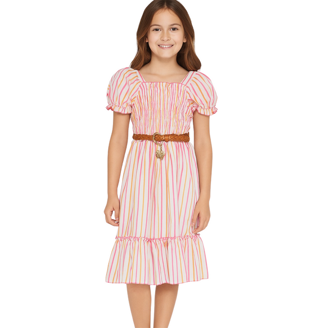 Vestido niña casual fresco con olan