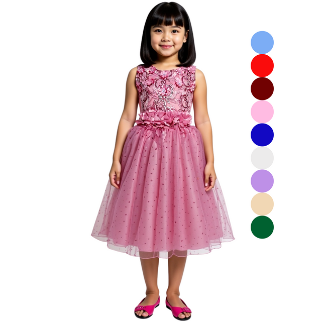 Vestido elegante niña sin mangas