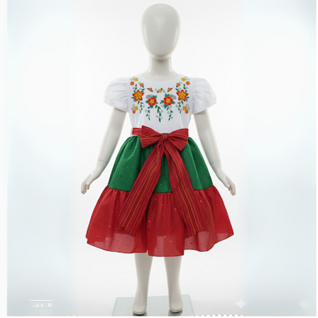 Vestido típico mexicano para niña